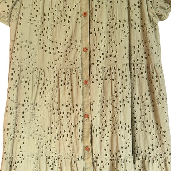 Elegant Cream Midi Dress - Picture 6 of 16